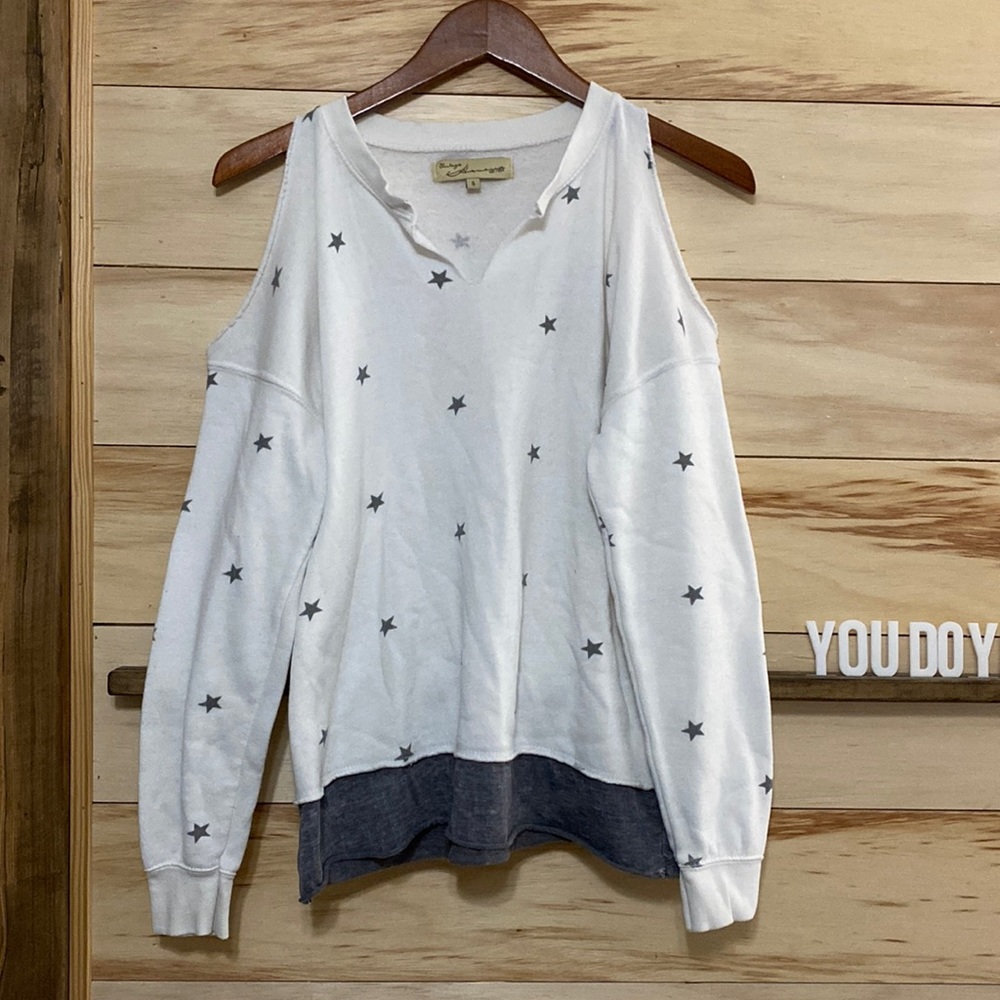 Vintage Havana White and Gray Star Sweater